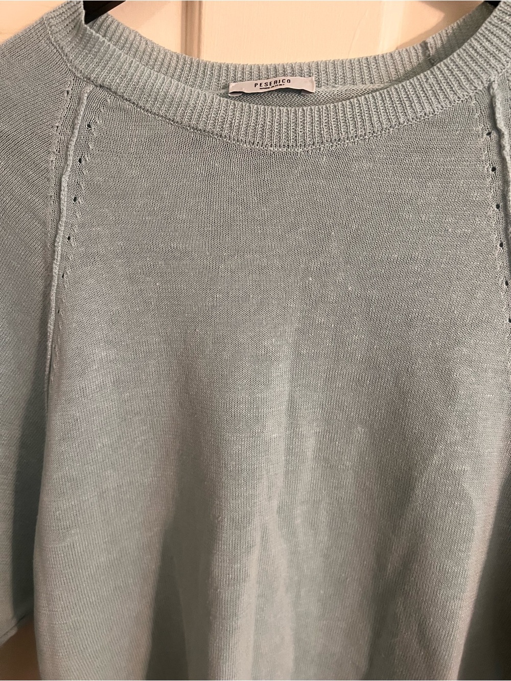 Peserico Italian Sage sea Green Knit Sweater flax linen cotton minimalist luxury - Picture 5 of 10